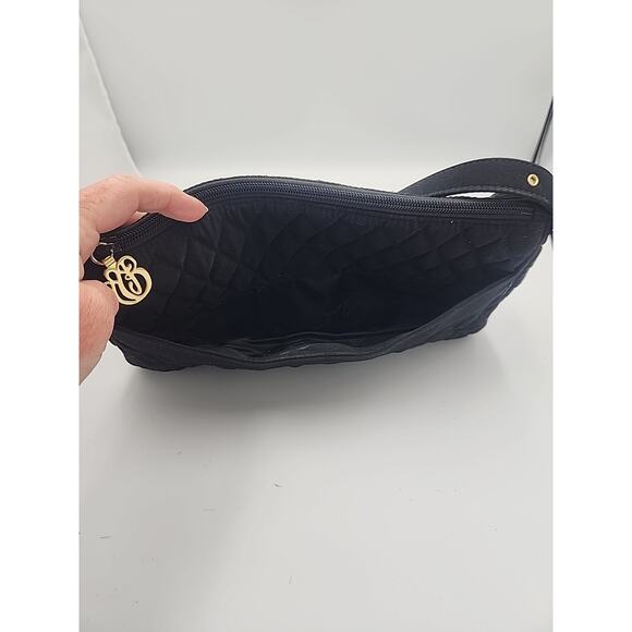 Vera Bradley Handbag Black Quilted Tote With Matte Gold Hardware‎ Classicore - Picture 5 of 6